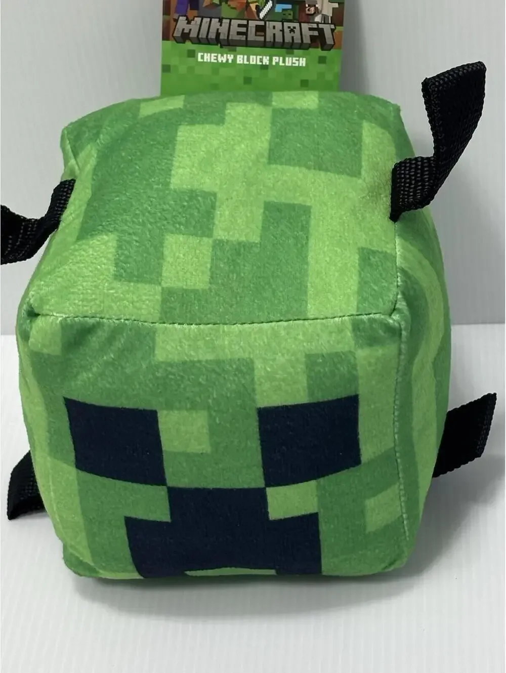 Minecraft Creeper Chewy Block Plush Square Stuffed Dog Toy Mojang NWT